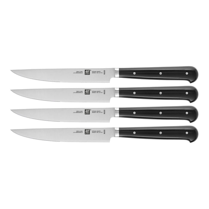 ZWILLING 4pc Steak Knife Set, Black Forged