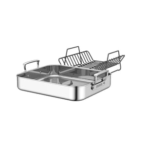 ZWILLING Plus Stainless Steel Rectangular Roaster Pan with Rack