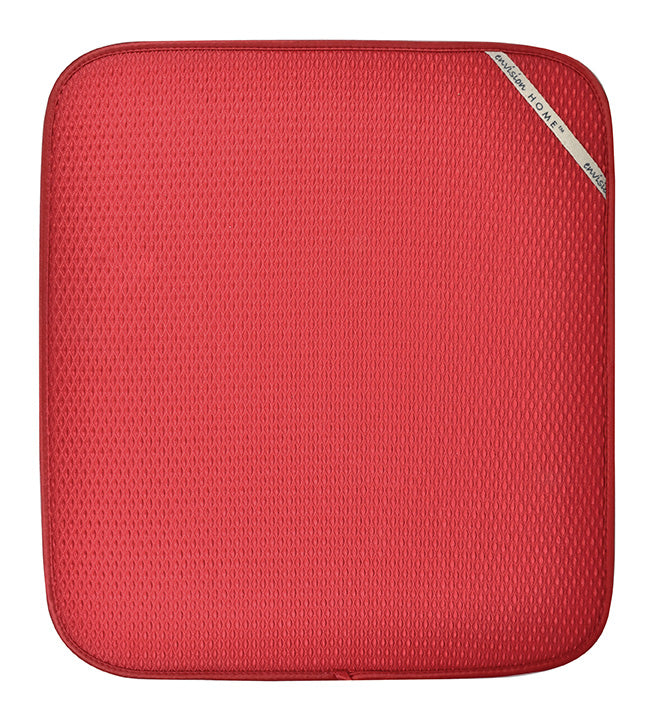 Envision Home Dish Drying Mat 16 x 18 Inch, Red
