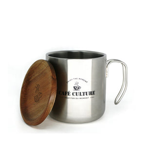 Café Culture Double Walled Mug 450ml, Stainless Steel