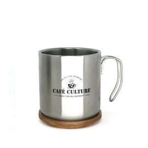 Café Culture Double Walled Mug 450ml, Stainless Steel