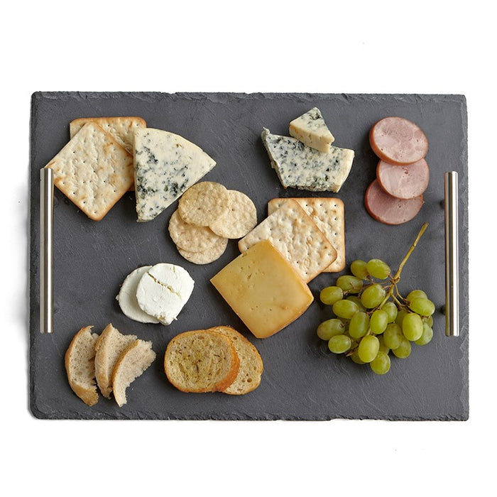 Harman Slate Rectangle Tray with Handles, Natural Slate