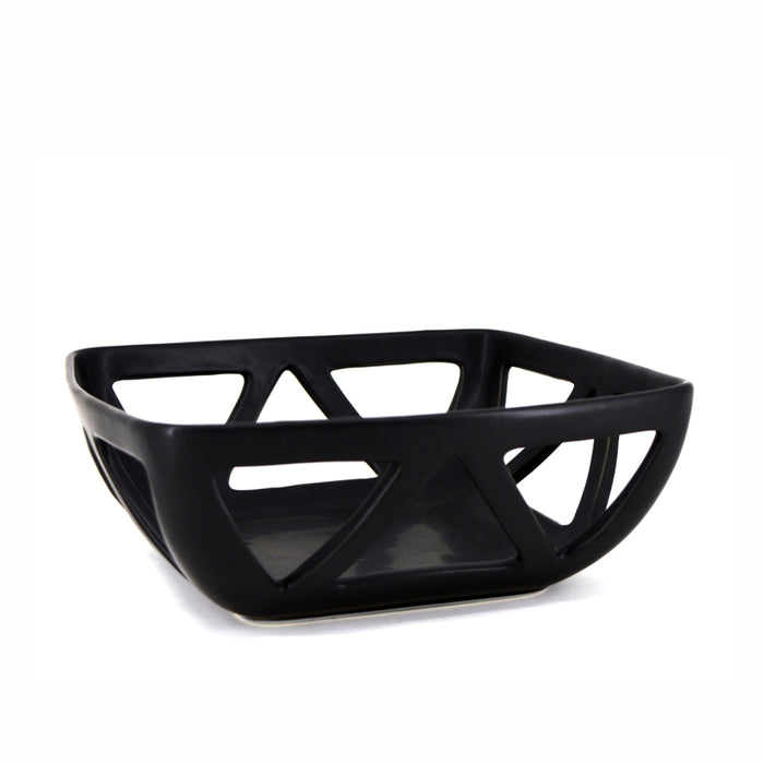 BIA PARK WEST Square Cut-Out Bowl, Black