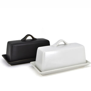 BIA PARK WEST Butter Dish, White