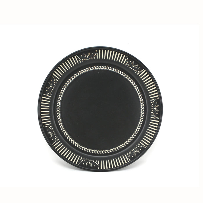 BIA BATIK Salad Plate, Black