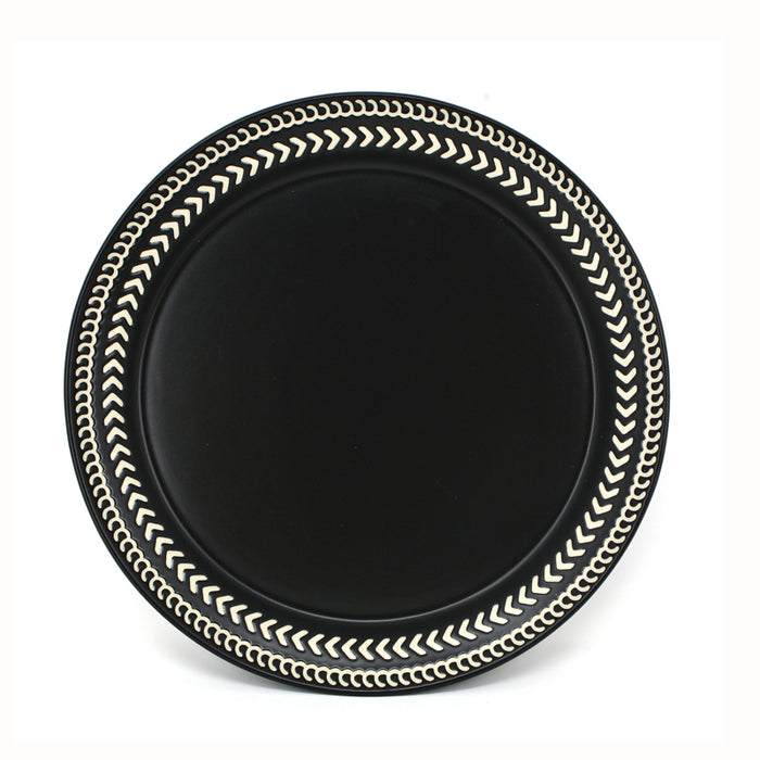 BIA BATIK Dinner Plate, Black