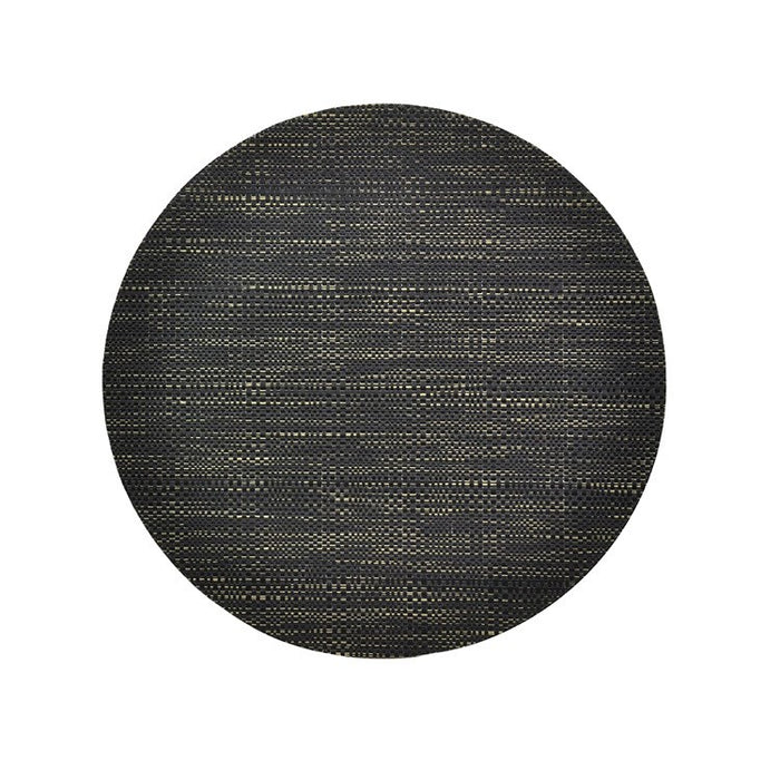 Harman Trace Basketweave Round Placemat, Black