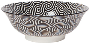 Danica Now Designs Stamped Bowl 8 Inch, Black Geo