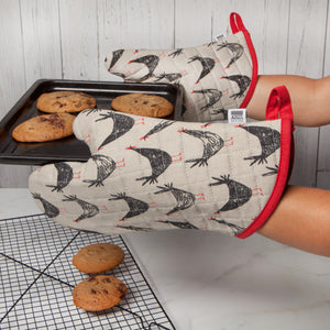 Danica Now Designs Oven Mitt, Chicken Scratch