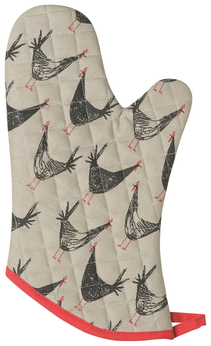 Danica Now Designs Oven Mitt, Chicken Scratch