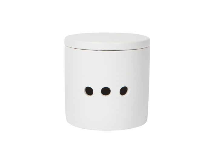 Danica Now Designs Garlic Keeper, Matte White