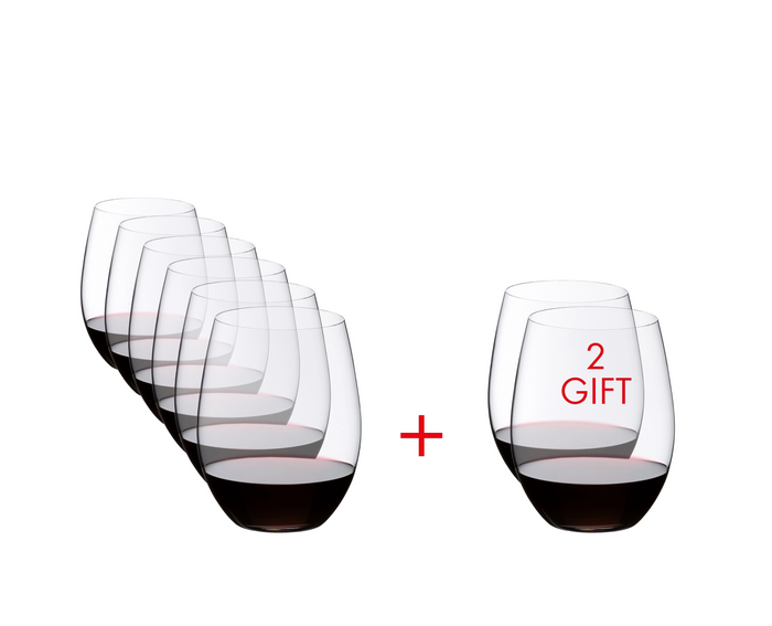 Riedel "O" Wine Tumbler Cabernet/Merlot, VALUE PACK BUY 6 GET 8
