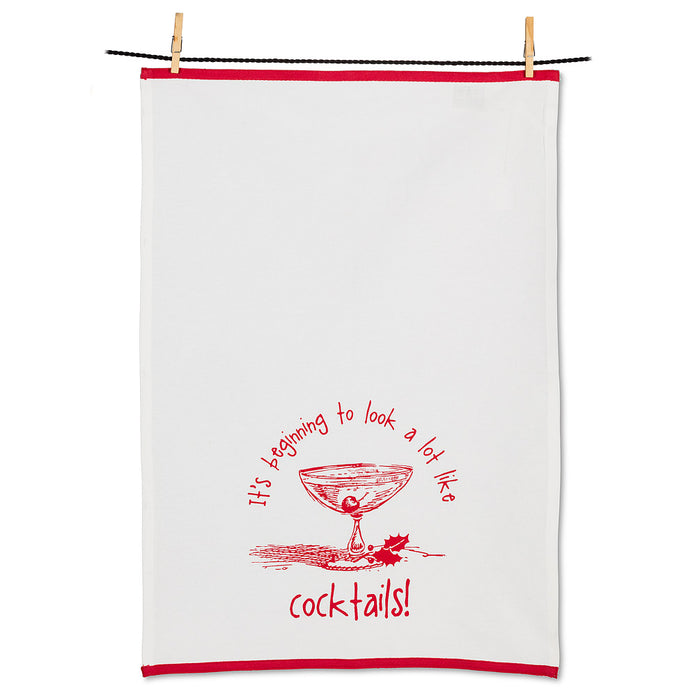 Abbott Tea Towel, 'Look Like Cocktails' Christmas