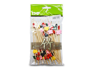 EMF 50pc Bamboo Skewers w/Charms 12cm