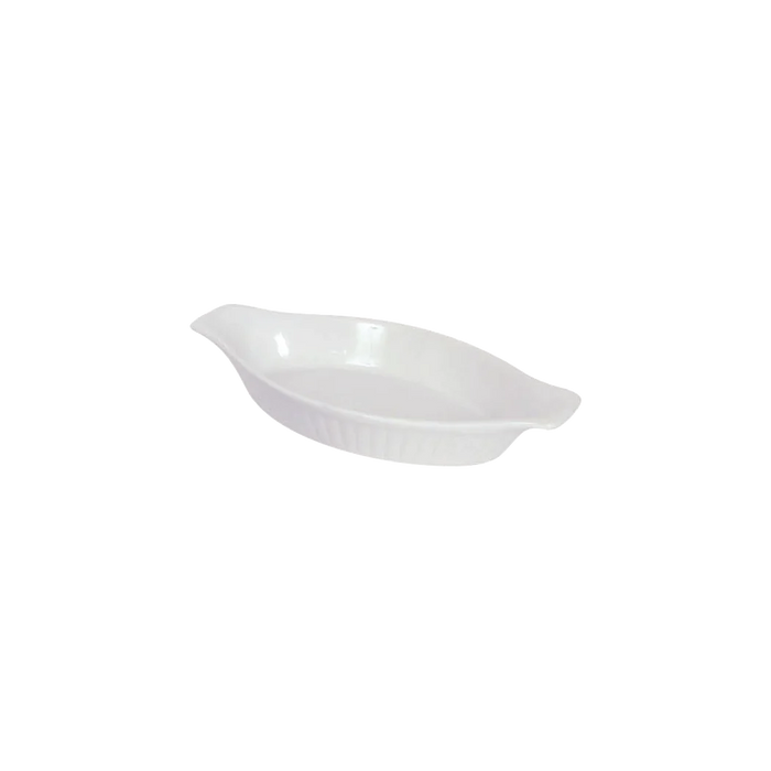 Browne Ribbed Lasagna Baker 8 oz, White