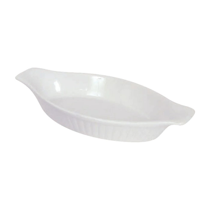 Browne Ribbed Lasagna Baker 16 oz, White