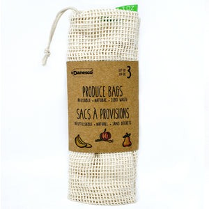 Danesco Cotton Mesh Produce Bags Set of 3
