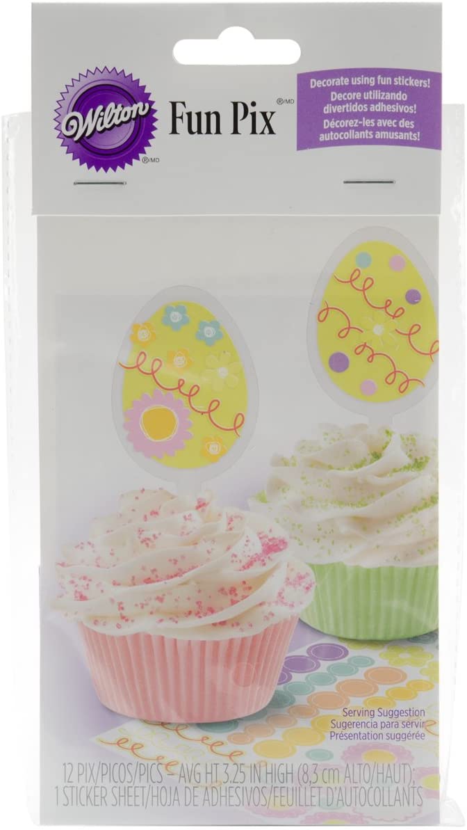 Wilton Decorate Your Own Easter Egg Fun Pix Cupcake Toppers