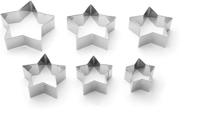 Fox Run Cookie Cutter Set of 6, Star Shapes