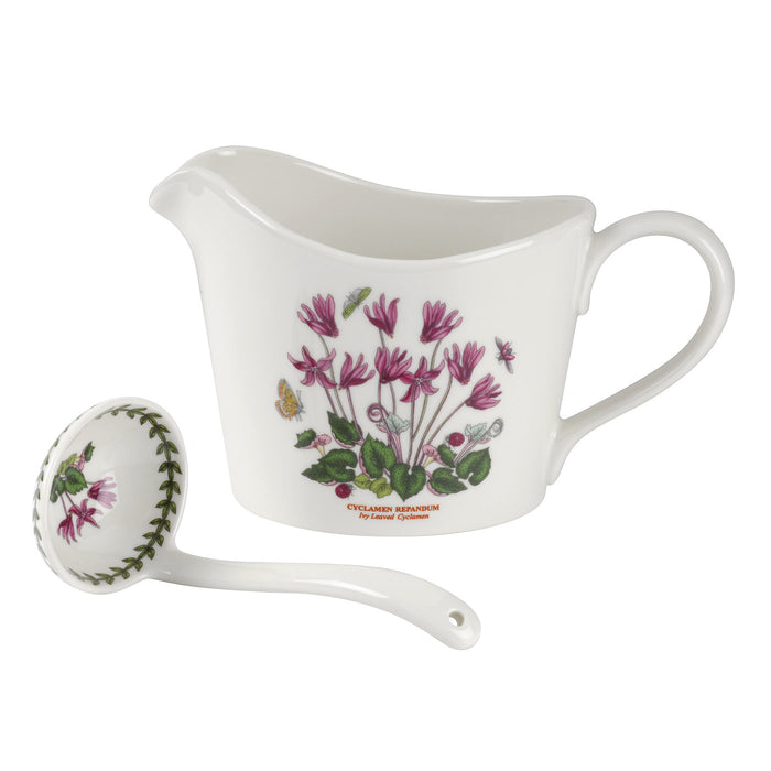 Portmerion Botanic Garden Sauce Jug & Ladle (Cyclamen)