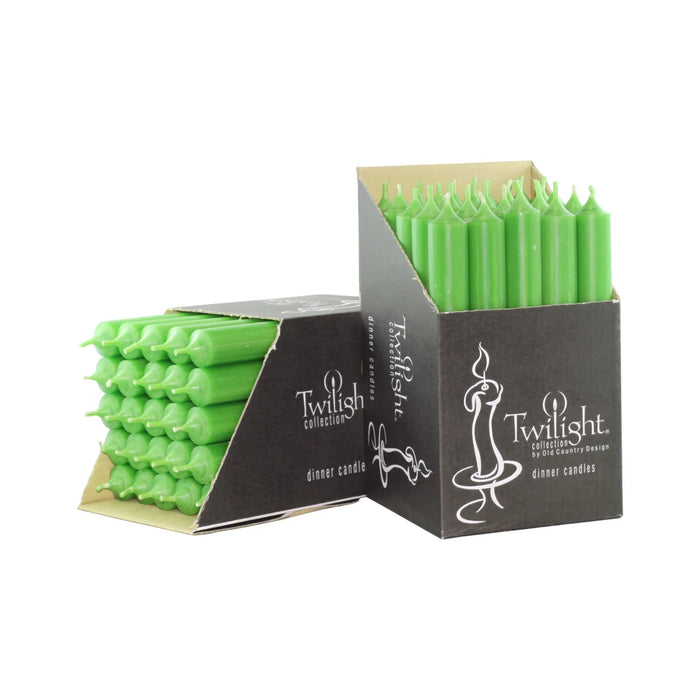 Twilight Collection Tapered Dinner Candle 10 Inch, Green