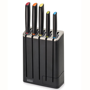 Joseph Joseph Elevate™ Knives SlimBlock 5-piece Knife Set with Sharpener & Storage Block