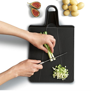 Joseph Joseph Chop2Pot™ Plus Folding Chopping Board, Small Black