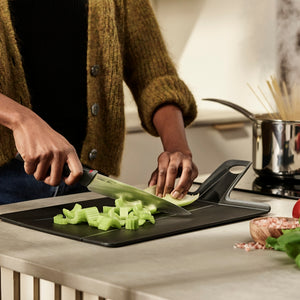 Joseph Joseph Chop2Pot™ Plus Folding Chopping Board, Large Black