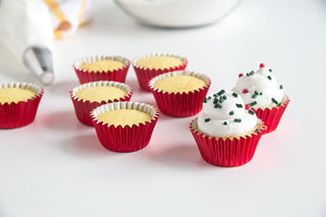 Fox Run Mini Foil Baking Cups, Red