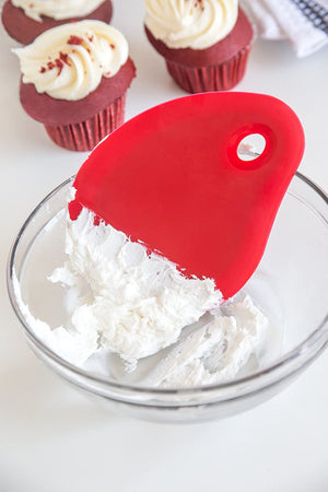 Fox Run Bowl & Dough Scraper, Red