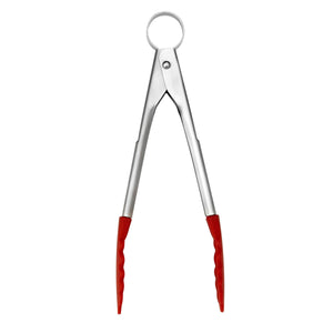 Cuisipro Silicone Piccolo Tongs, Red