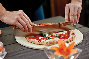 Outset Acacia Wood Handle Pizza Cutter