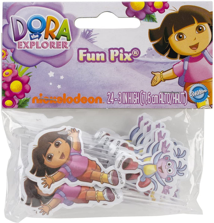 Wilton Fun Pix Cupcake/Cake Toppers, Dora the Explorer