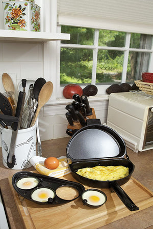 Fox Run Non-Stick Omelette Pan with Egg Poacher Set