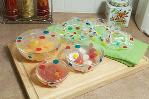 Fox Run Plastic Bowl Covers, Dots