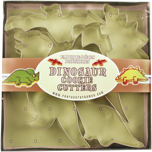 Fox Run Cookie Cutter Set, Dinosaur