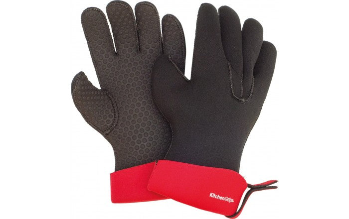 Kitchen Grips Chef's Oven Glove Small, Black & Red