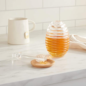 Fox Run Honey Jar and Dipper Set, Acrylic
