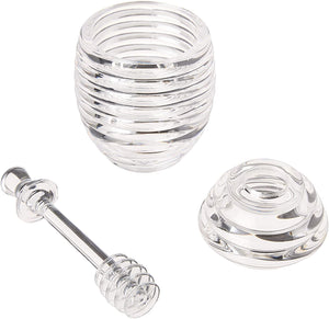 Fox Run Honey Jar and Dipper Set, Acrylic