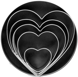 Fox Run Cookie Cutter Set of 5, Hearts