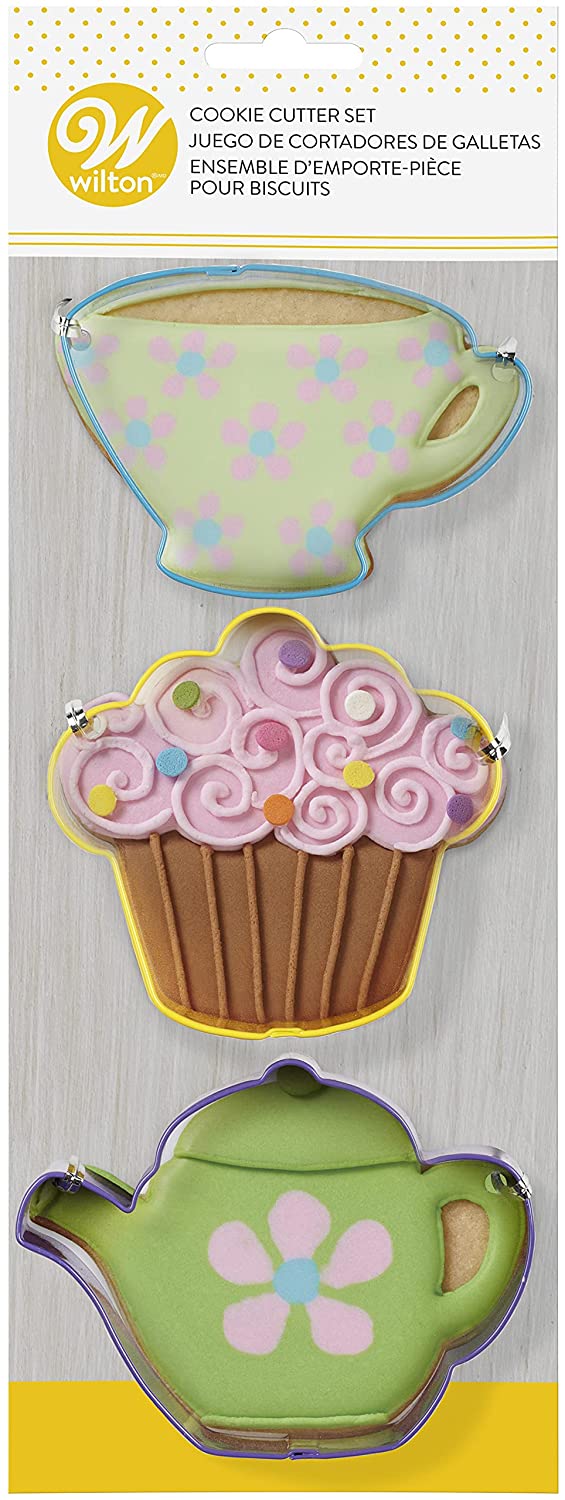 Wilton Cookie Cutters Set of 3, Tea Party