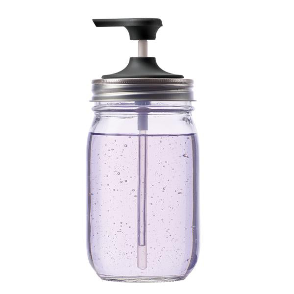 Jarware Soap Dispenser Pump for Mason Jar, Black