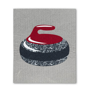 Abbott Swedish Dishcloths Set of 2, Curling Rock & Brooms