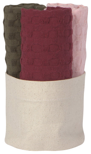 Danica Now Designs Mercantile Dishcloth Set of 3, Blush