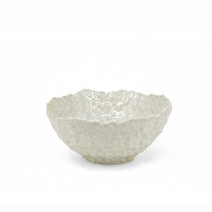 BIA BOUQUET Small Textured Bowl 12 cm | 4.75 Inch, White