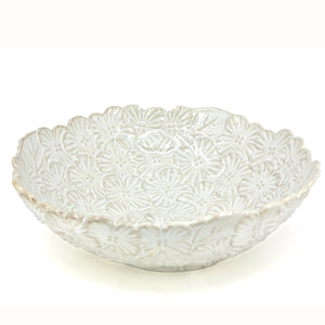 BIA BOUQUET Textured Serving Bowl 24 cm | 9.5 Inch, White