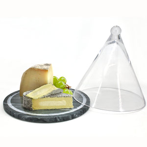 Natural Living Marble Cheese Board & Dome