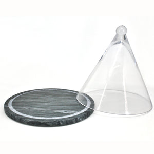 Natural Living Marble Cheese Board & Dome