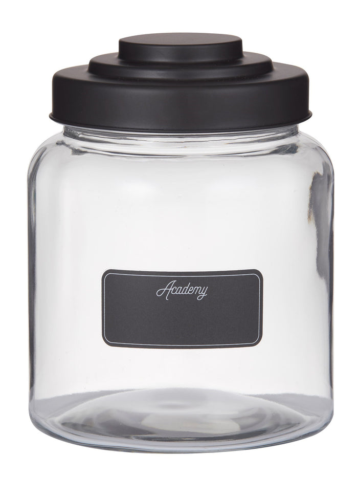 Academy Glass Display Jar with Chalkboard Label 2.6L