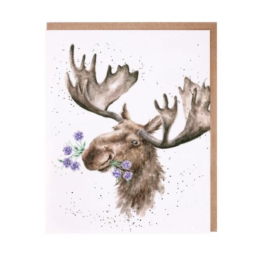 Wrendale Designs Greeting Card, Blank 'Mountain Ranger' Moose